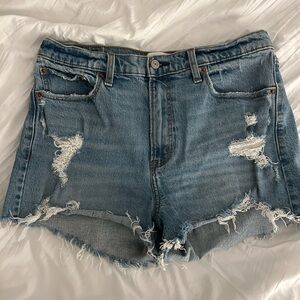 Abercrombie & Fitch High Rise Mom Jean Shorts